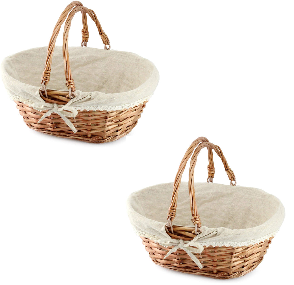 Wicker Basket with Handles (2-Pack, Natural Color) - 2X_SH_1644_BUNDLE