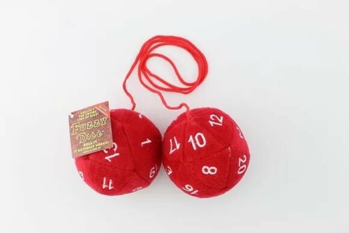 20-Sided Plush Dice Danglers (Red) - TV_06310