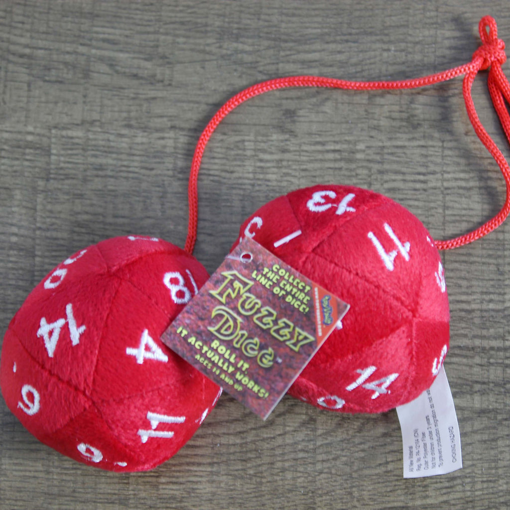 20-Sided Plush Dice Danglers (Red) - TV_06310