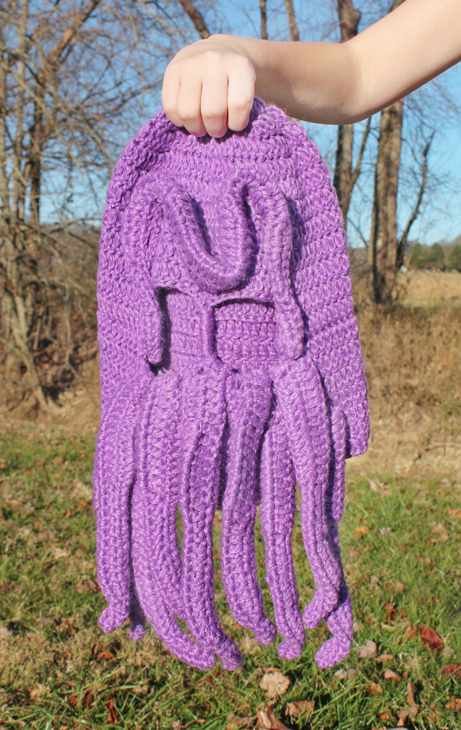 Cthulhu Purple Knitted Ski Mask - TV_12032