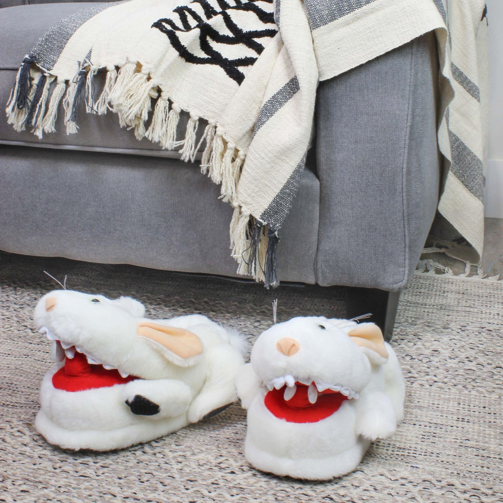 Rabbit w/Big Pointy Teeth Plush Slippers from Monty Python - TV_15043