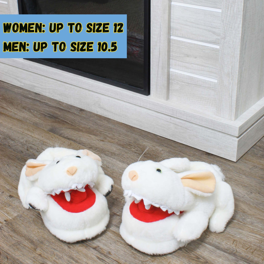 Rabbit w/Big Pointy Teeth Plush Slippers from Monty Python - TV_15043