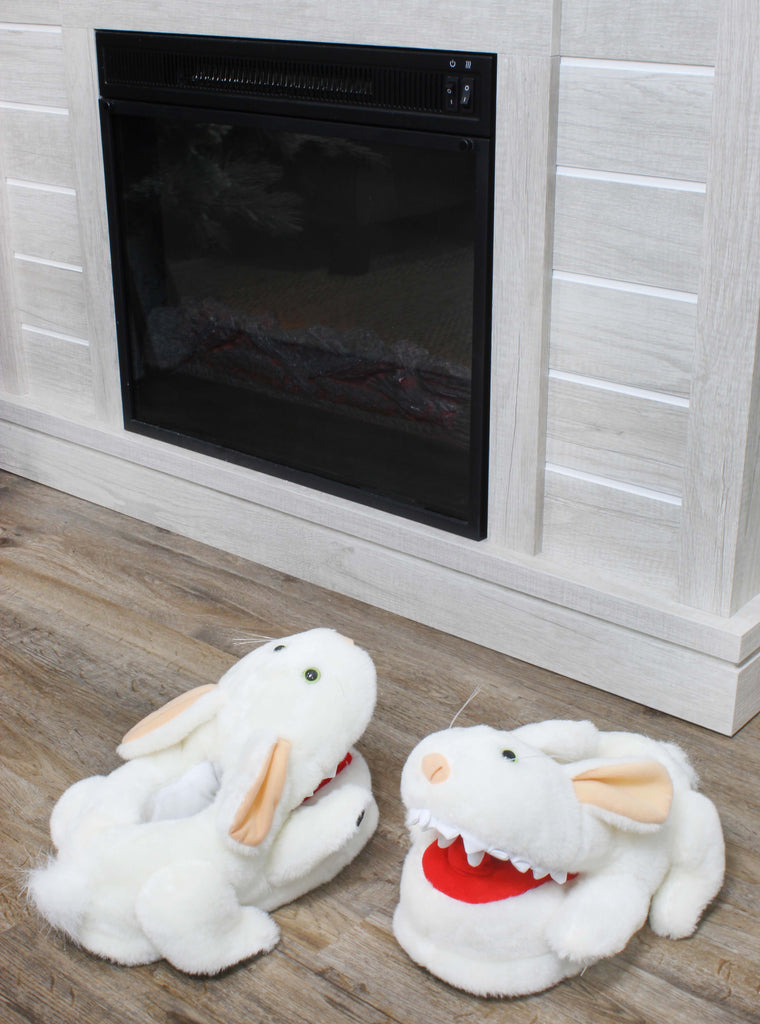 Rabbit w/Big Pointy Teeth Plush Slippers from Monty Python (Case of 8) - 8X_TV_15043_CASE