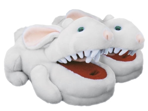 Rabbit w/Big Pointy Teeth Plush Slippers from Monty Python (Case of 8) - 8X_TV_15043_CASE