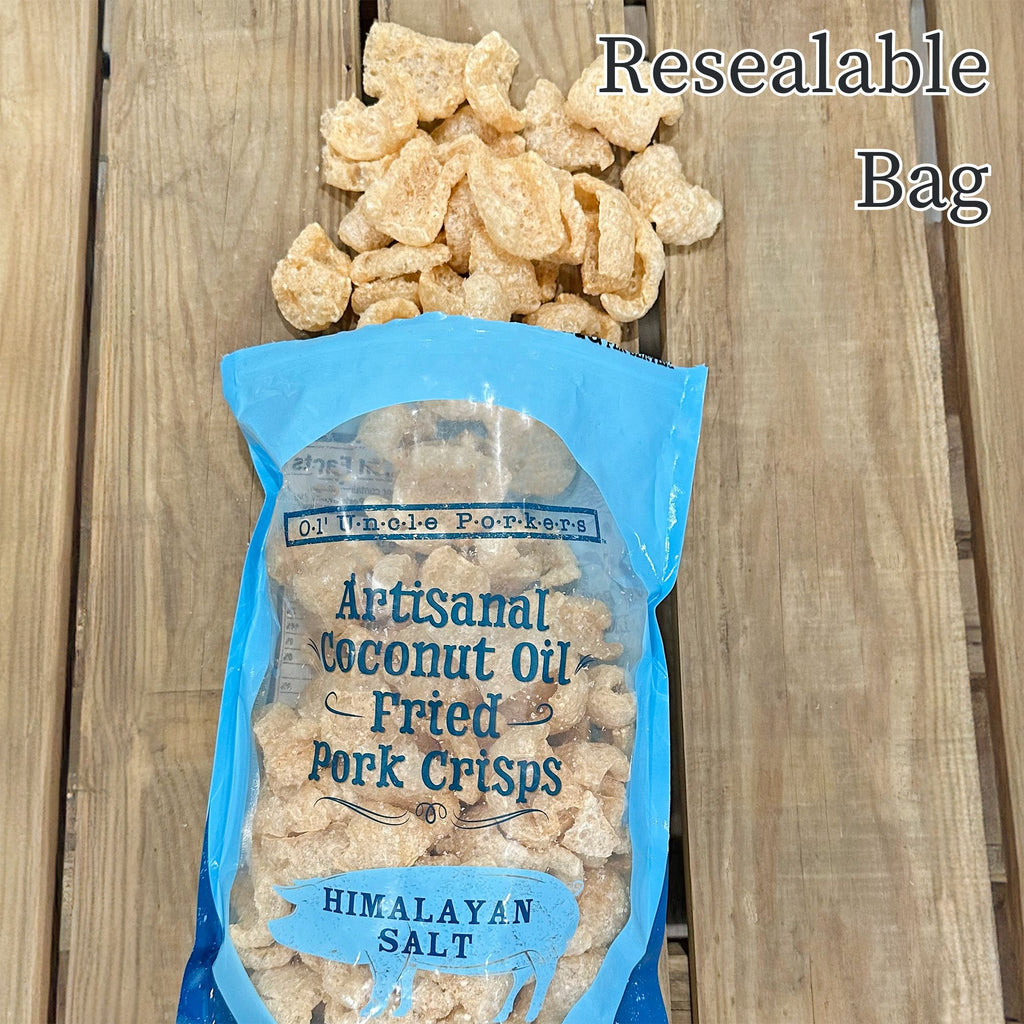 Keto Friendly Pork Rinds (Himalayan Pink Salt, 8oz Bag) - OUPKit016