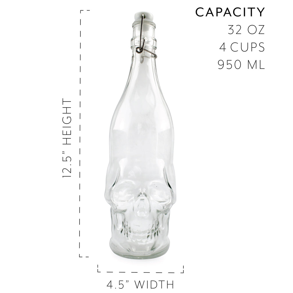 Skull-Shaped Beer Bottles (Case of 24) - 24X_SH_2397_CASE