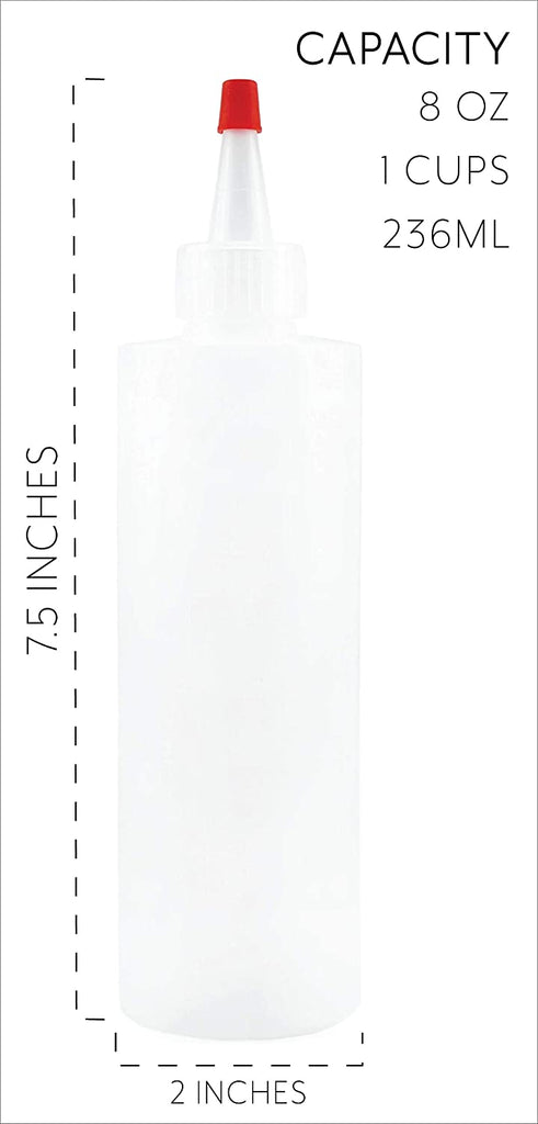 8oz HDPE Plastic Squeeze Bottles w/Yorker Tips (120-Pack) - 20X_SH_1328_BUNDLE