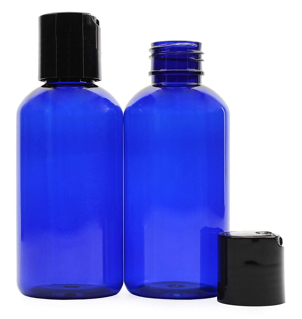 4oz Blue Plastic Squeeze Bottles w/ Disc Top Flip Cap (120 pack) - 20X_SH_1414_BUNDLE