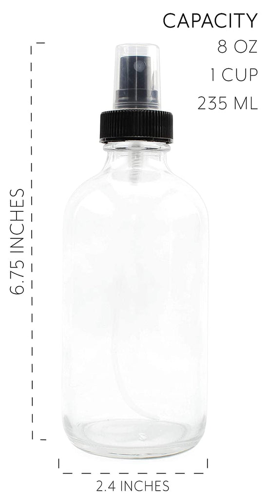8oz Clear Glass Fine Mist Spray Bottles (24-Pack) - 6X_SH_1630_BUNDLE