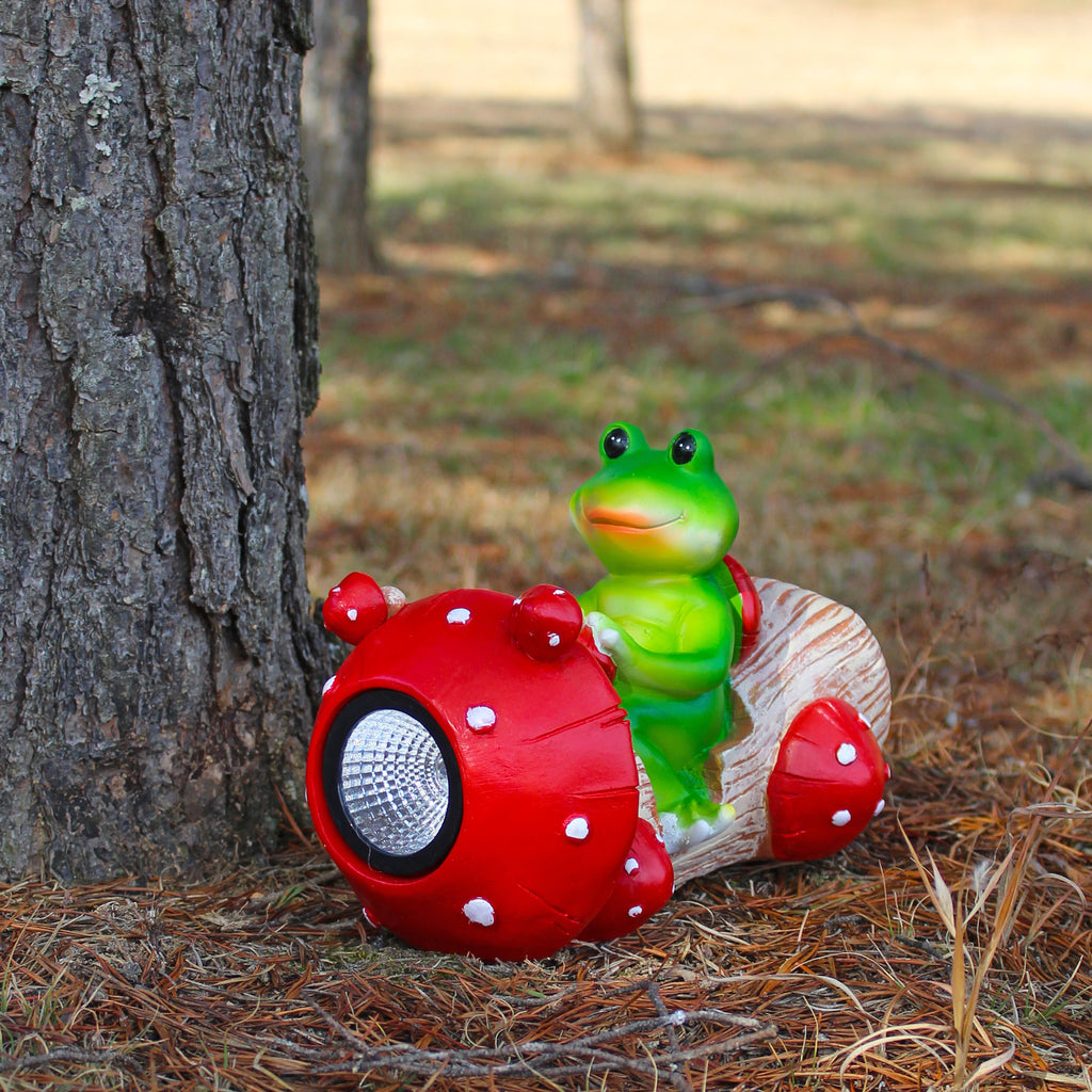 Solar Light Frog on Mushroom for Garden - sh2385es1