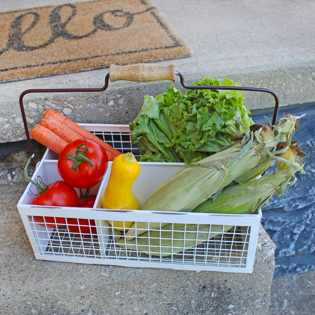 Enamelware White Gardening Trug - sh2388es1