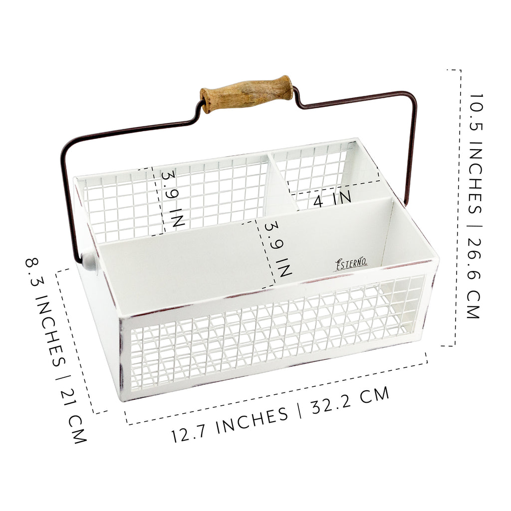 Enamelware White Gardening Trug (Case of 6) - 6X_SH_2388_CASE