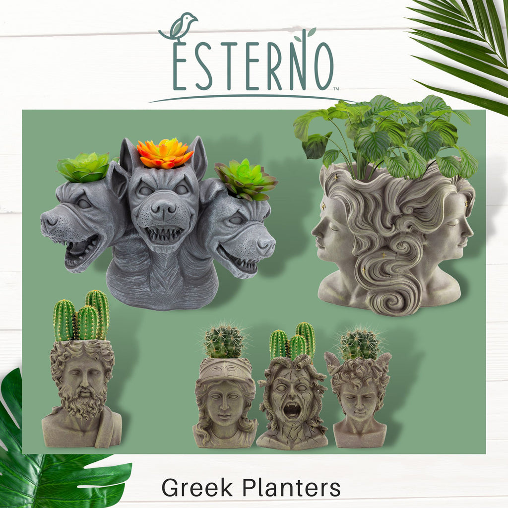 Greek God Zeus Planter Pot (Mini Size, Case of 36) - 36X_SH_2389_CASE