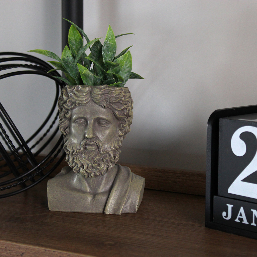 Greek God Zeus Planter Pot (Mini Size) - sh2389es1