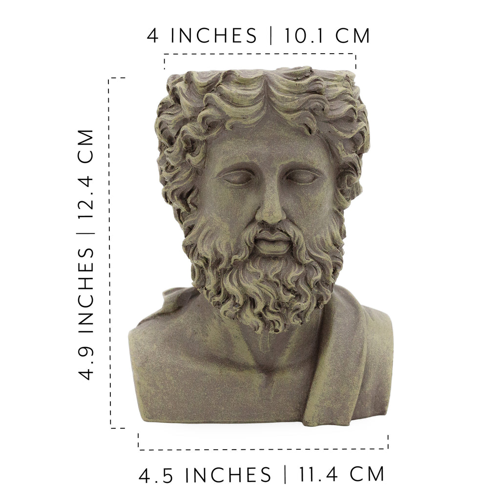 Greek God Zeus Planter Pot (Mini Size, Case of 36) - 36X_SH_2389_CASE