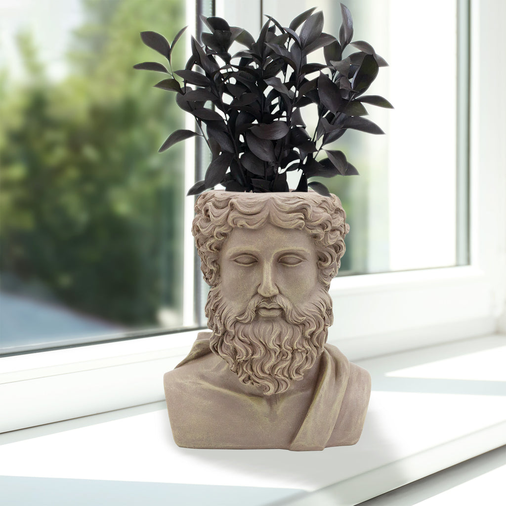 Greek God Zeus Planter Pot (Large Size, Case of 8) - 8X_SH_2390_CASE