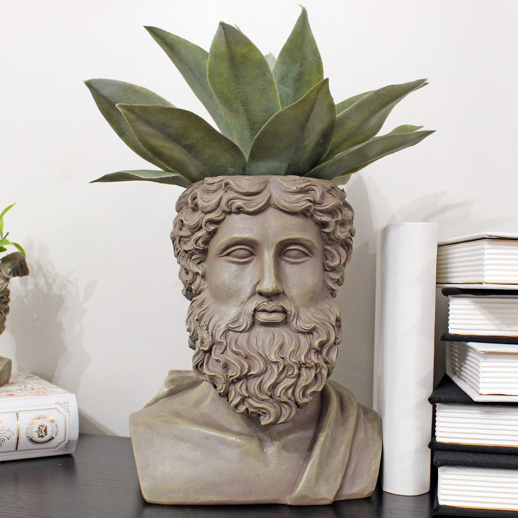 Greek God Zeus Planter Pot (Large Size) - sh2390es1