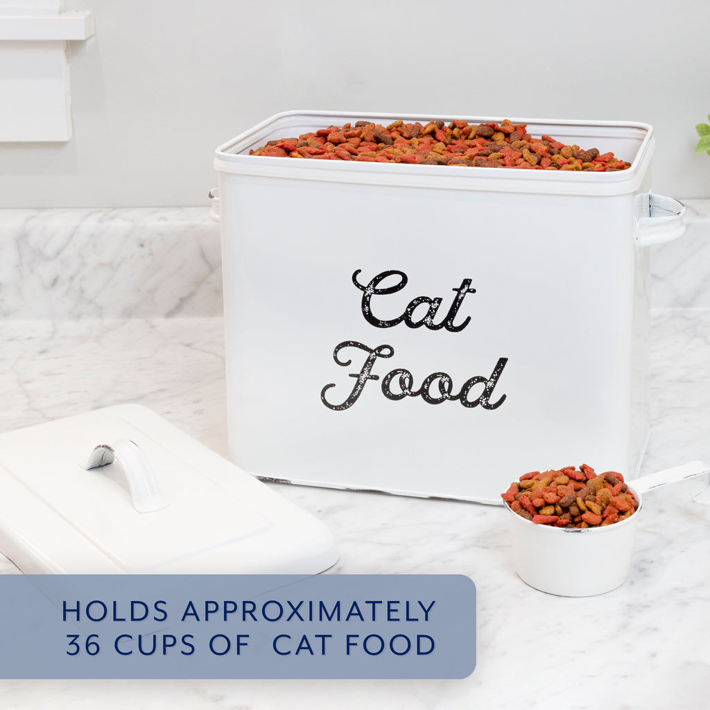 Farmhouse Cat Food Container (White, Case of 6) - 6X_SH_2392_CASE