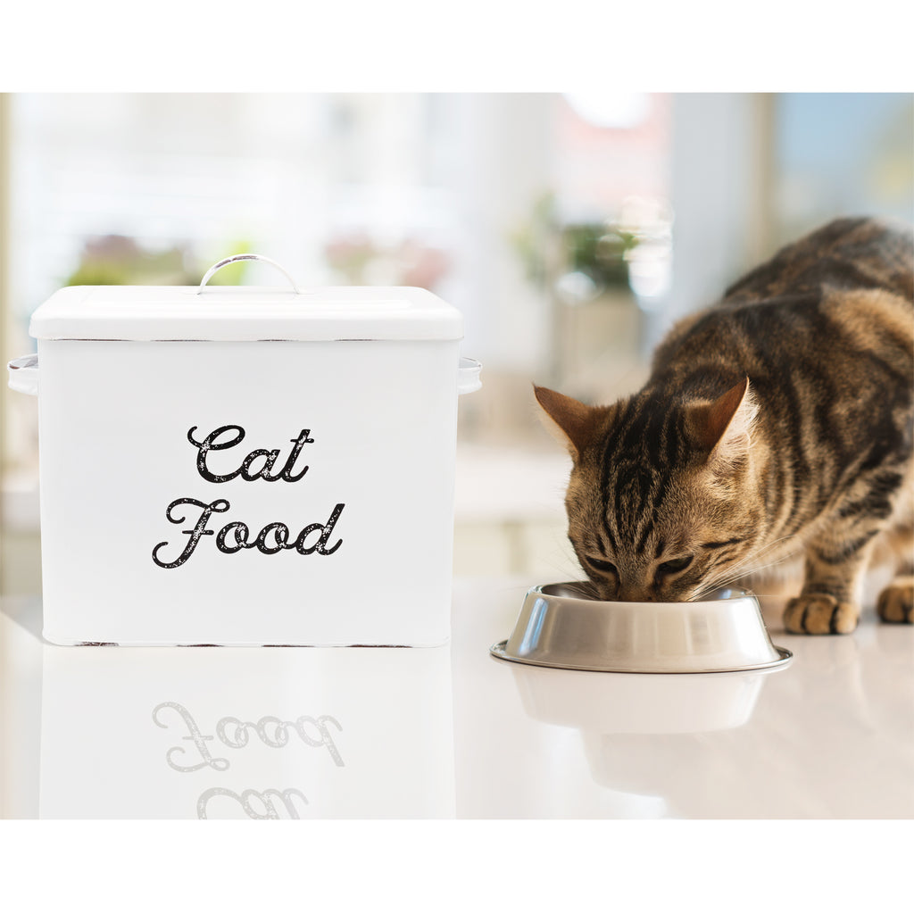 Farmhouse Cat Food Container (White, Case of 6) - 6X_SH_2392_CASE
