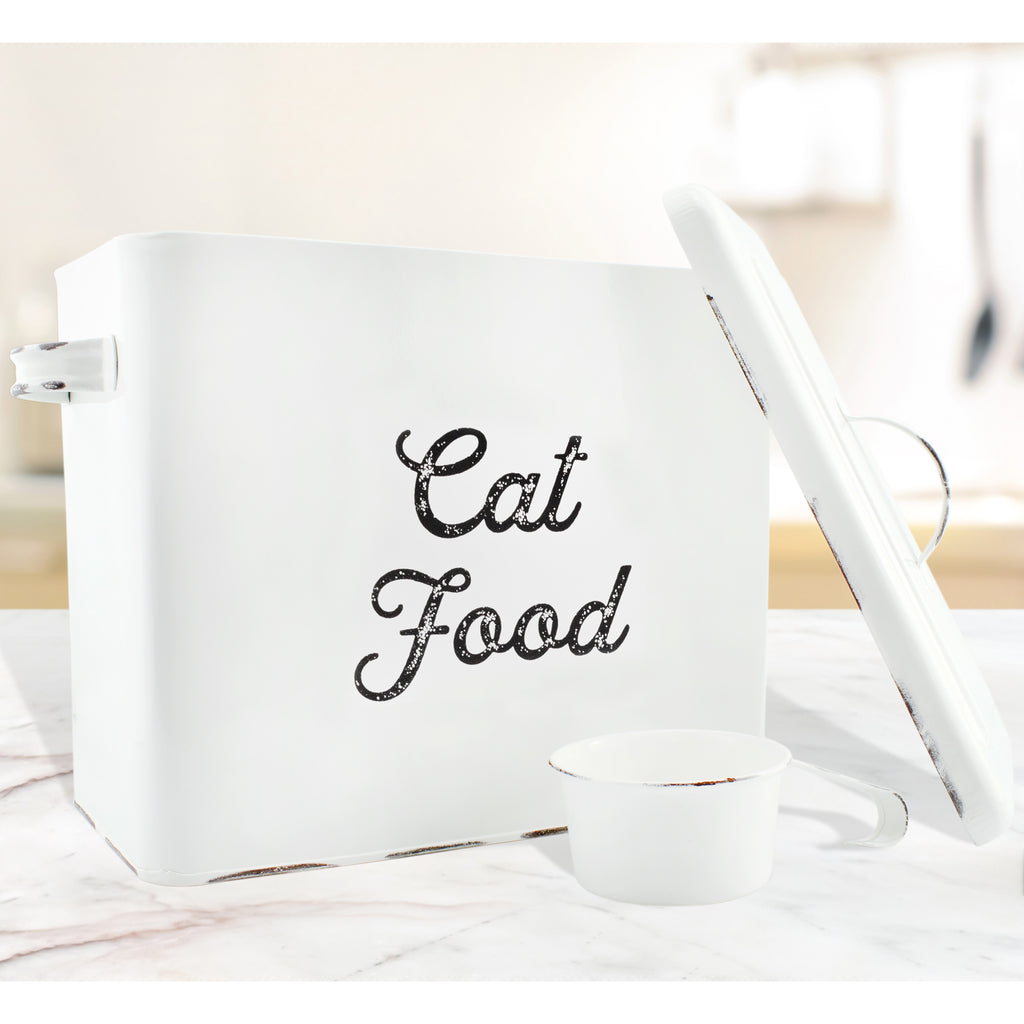 Farmhouse Cat Food Container (White, Case of 6) - 6X_SH_2392_CASE