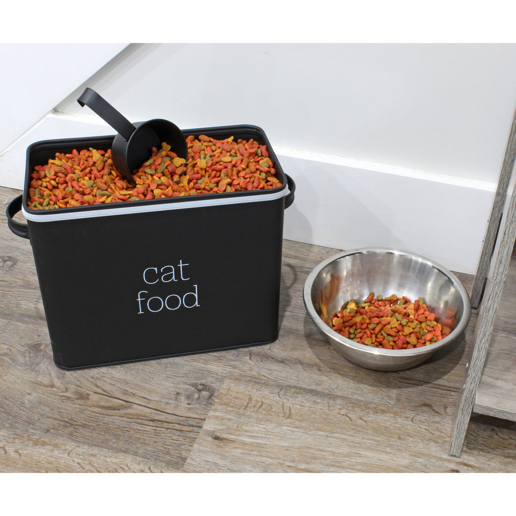 Farmhouse Cat Food Container (Black, Case of 6) - 6X_SH_2393_CASE