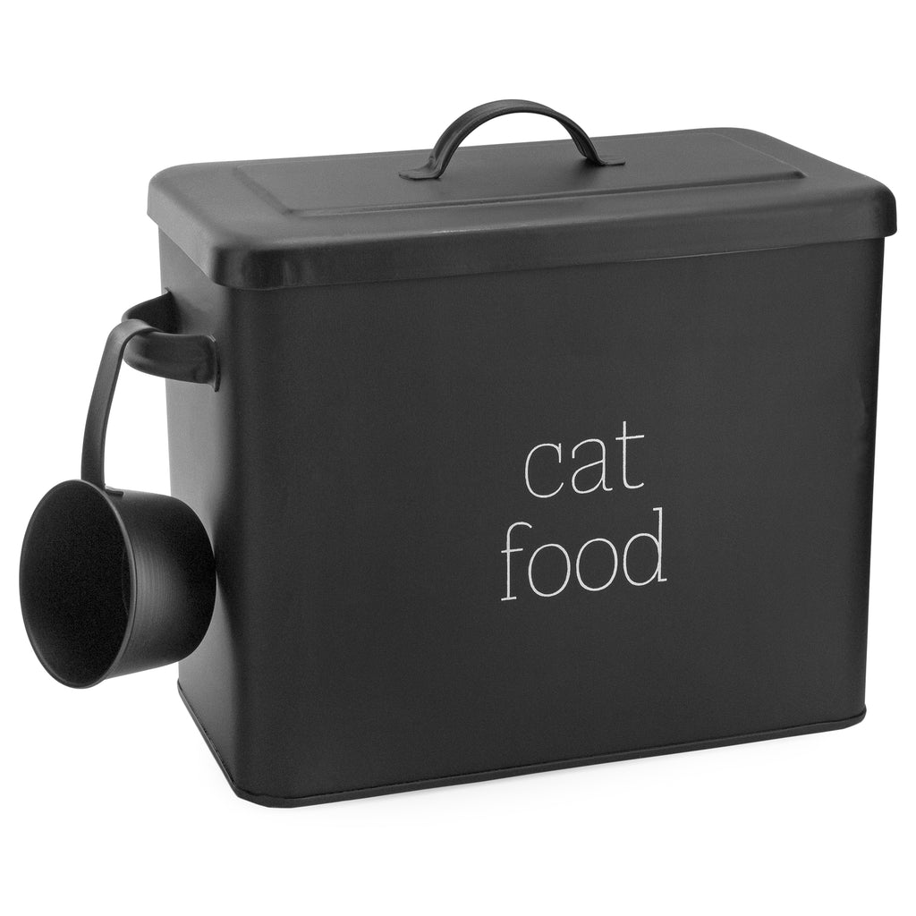 Farmhouse Cat Food Container (Black) - sh2393ah1