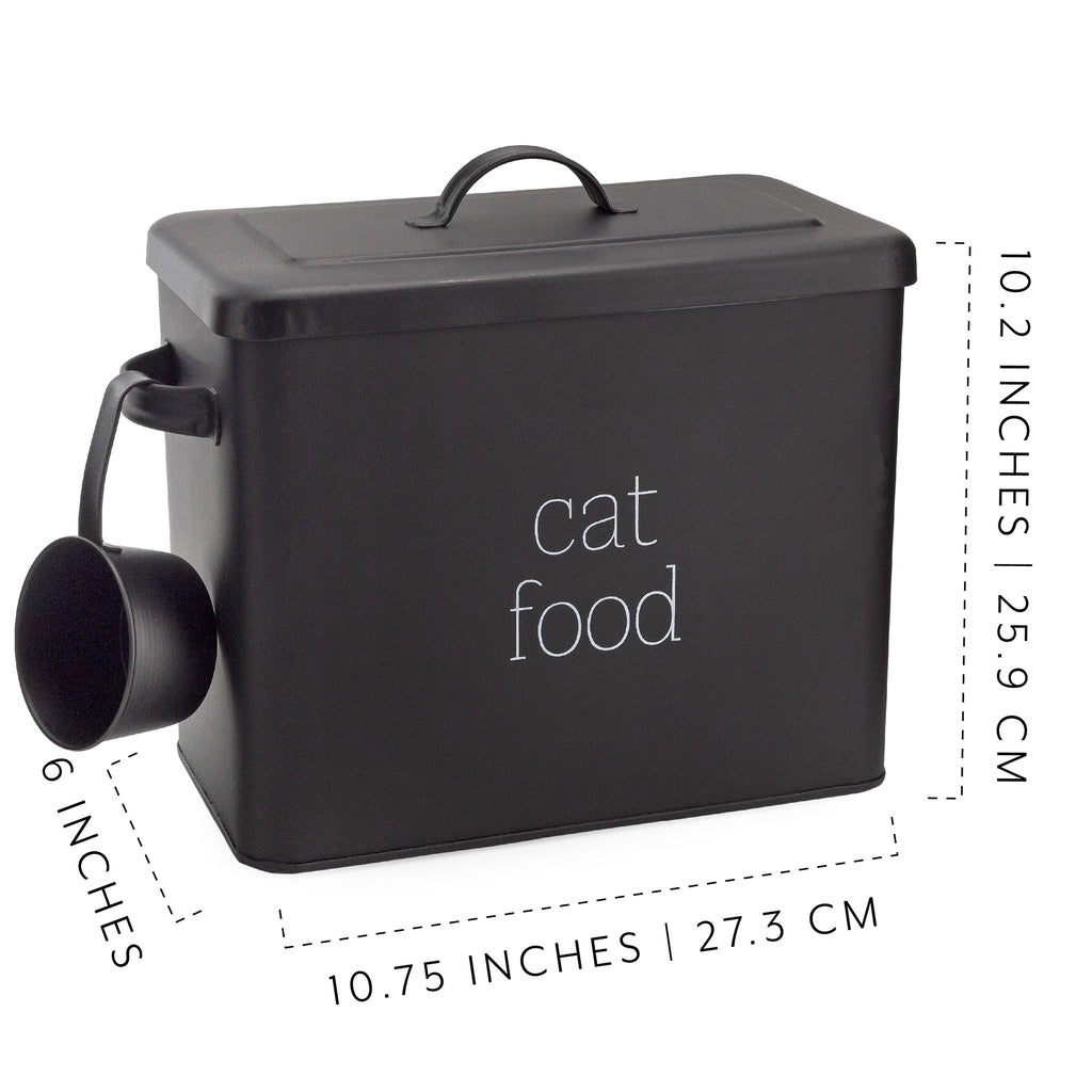 Farmhouse Cat Food Container (Black, Case of 6) - 6X_SH_2393_CASE