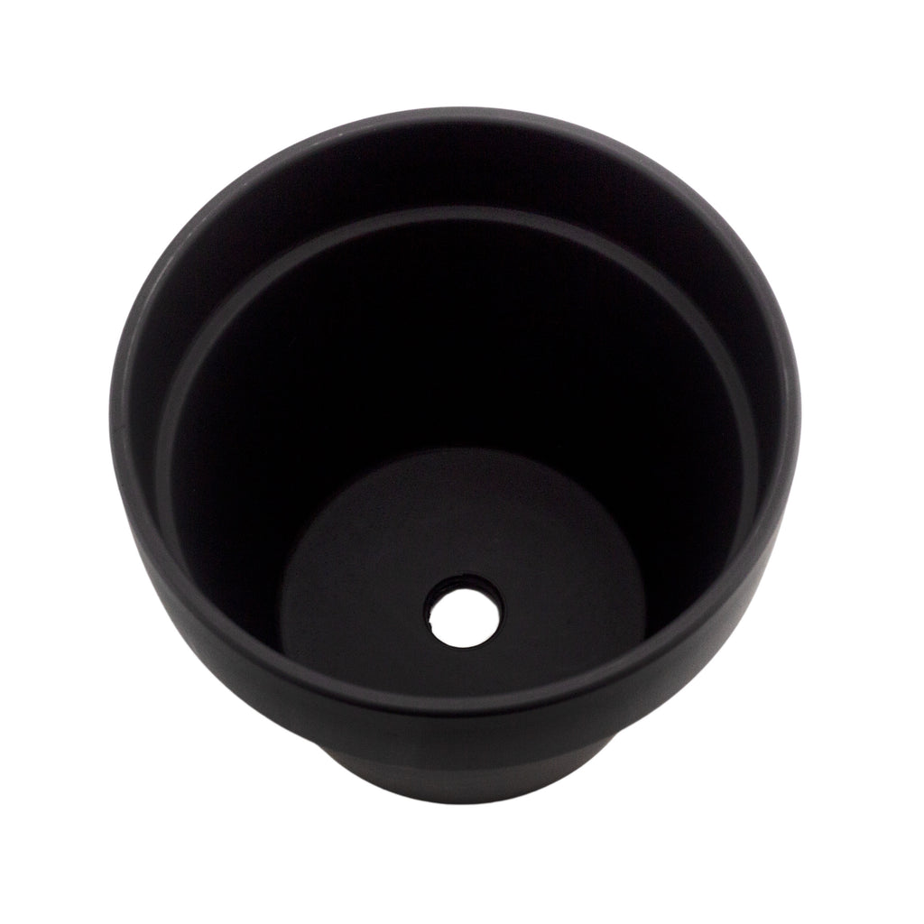Black Terracotta Pots w/ Saucers (1.75 Quart, Case of 24) - 6X_SH_2292_CASE