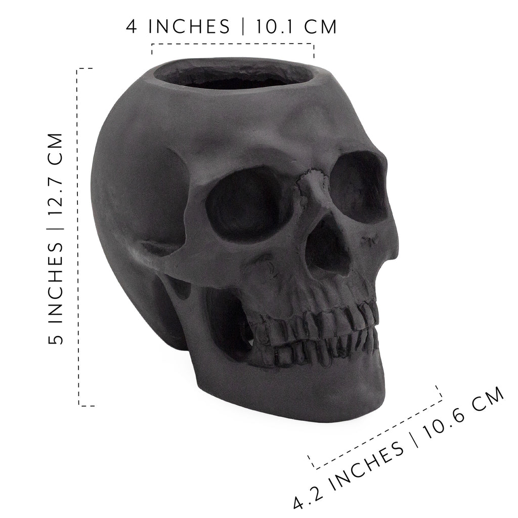 Black Skull Planter Pot - sh2295es1