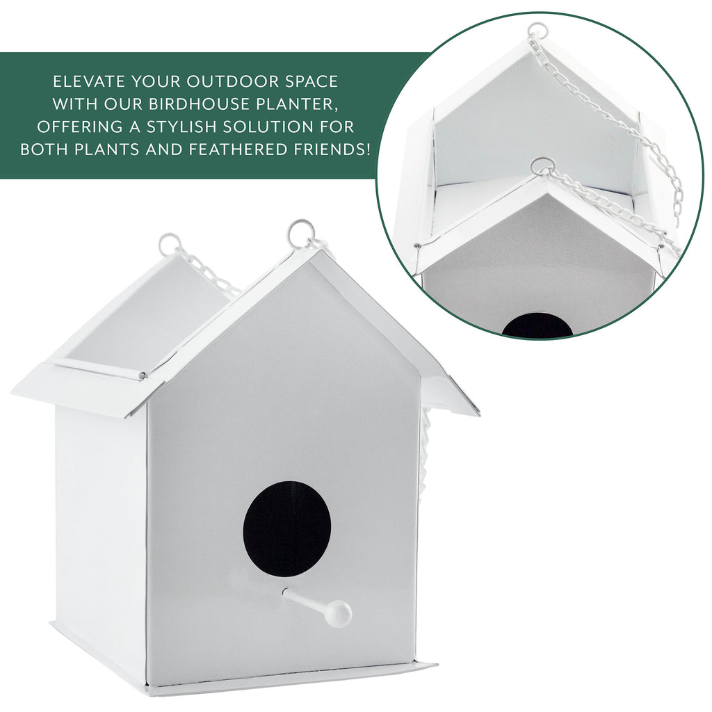 Metal Birdhouse Hanging Planter (Case of 12) - 12X_SH_2299_CASE