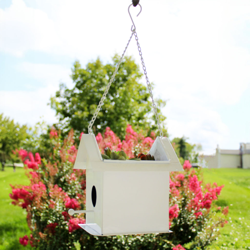 Metal Birdhouse Hanging Planter - sh2299es1