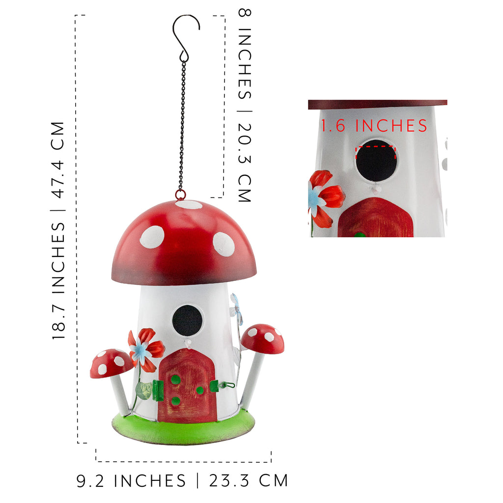 Mushroom Shaped Birdhouse (Case of 6) - 6X_SH_2416_CASE