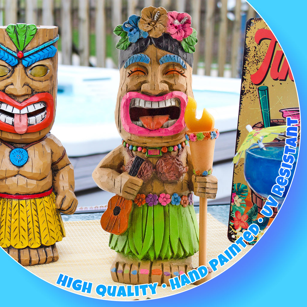 Tiki Queen Solar Garden Statue - sh2431dar0x