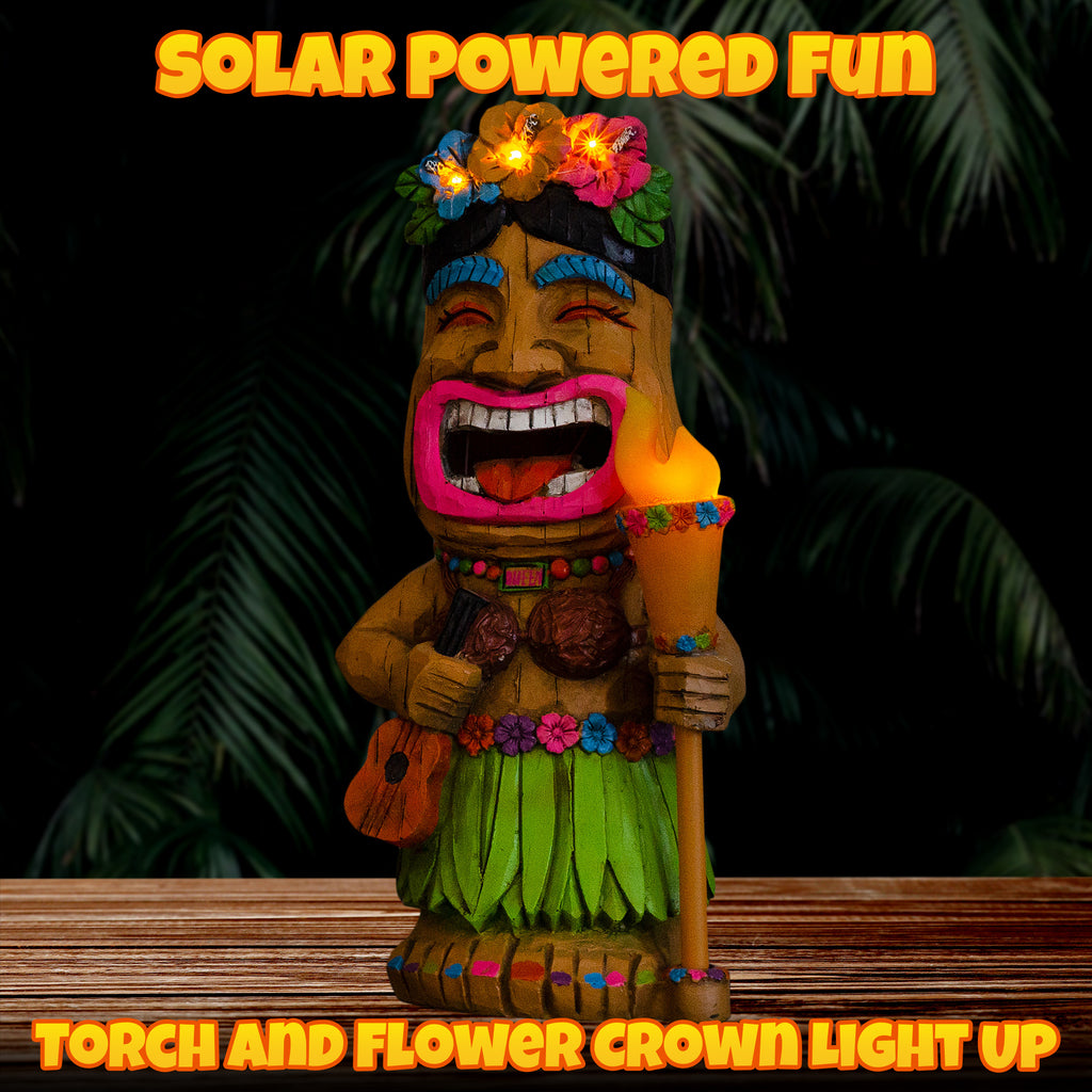 Tiki Queen Solar Garden Statue - sh2431dar0x