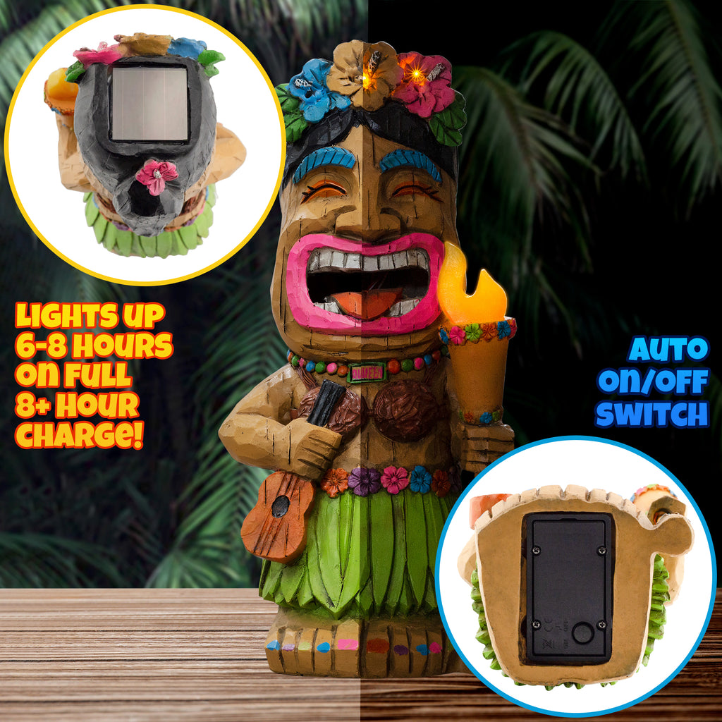 Tiki Queen Solar Garden Statue - sh2431dar0x