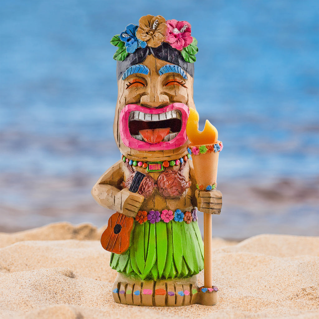 Tiki Queen Solar Garden Statue - sh2431dar0x