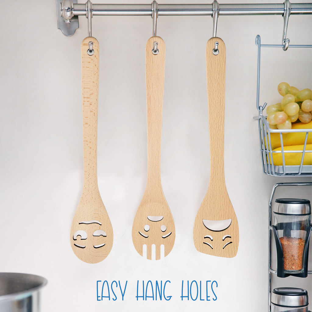 Funny Face Wooden Spoons (Set of 6) - sh2434dar0