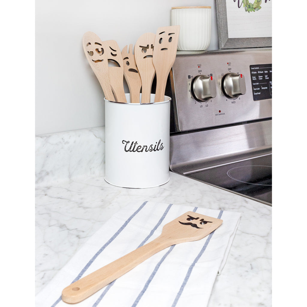 Funny Face Wooden Spoons (Set of 6) - sh2434dar0