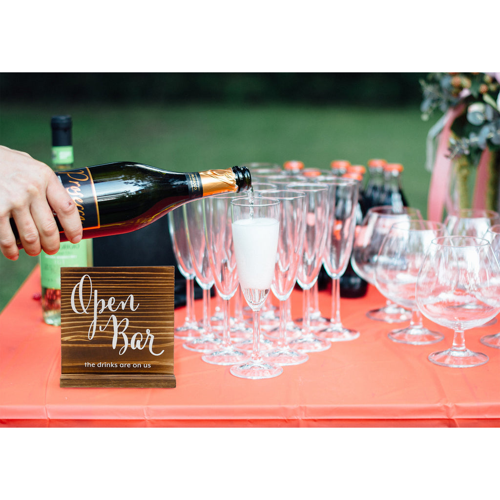 Open Bar / Cash Bar Reversible Sign for Wedding Receptions and Events - sh2448dar0