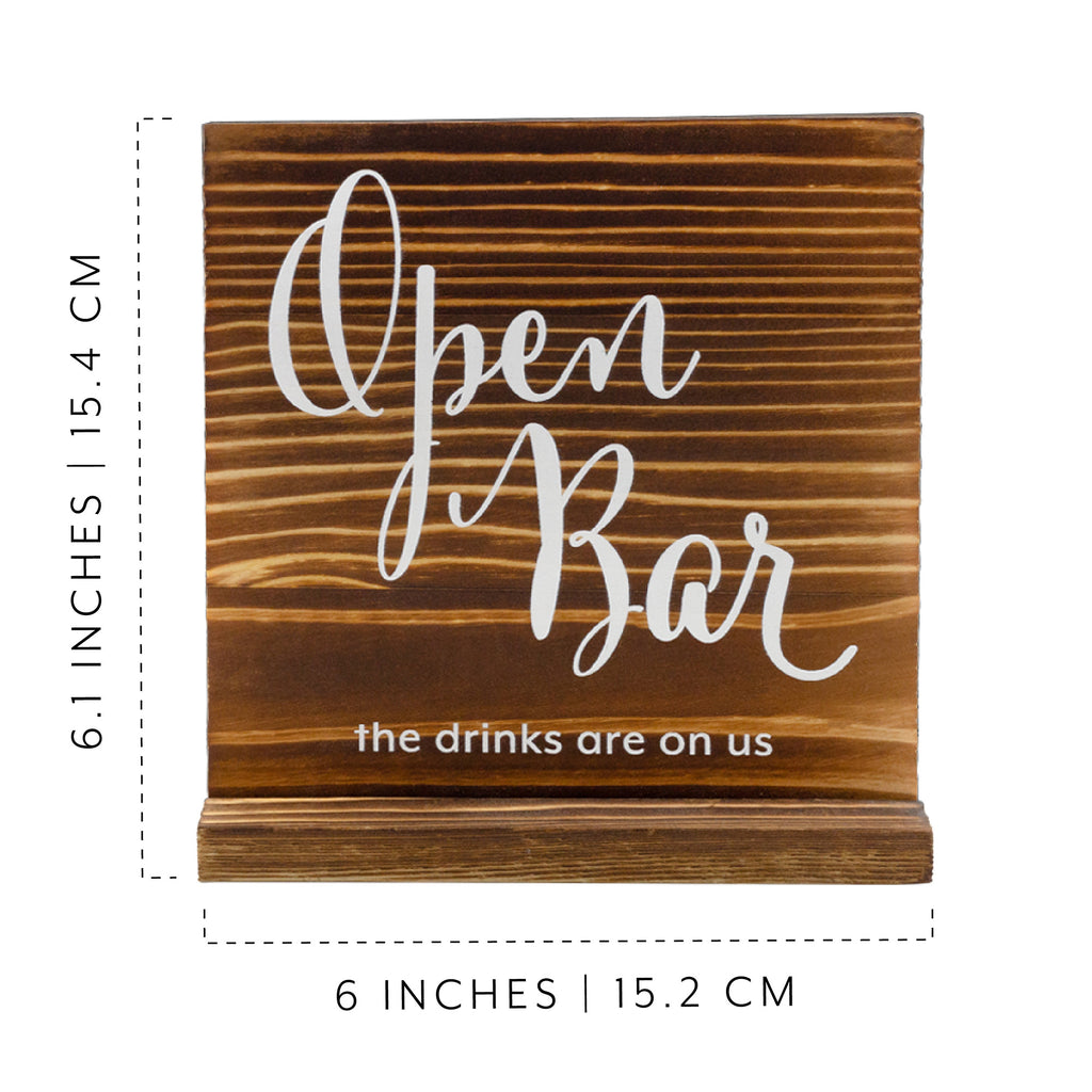 Open Bar / Cash Bar Reversible Sign for Wedding Receptions and Events (Case of 72) - 72X_SH_2448_CASE