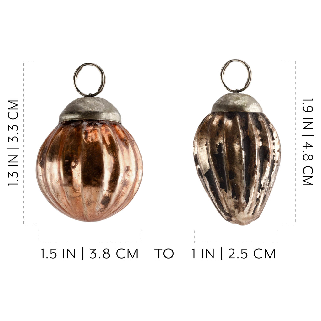 Small Glass Finial Ornaments (Set of 12, Copper) - sh2531ah1