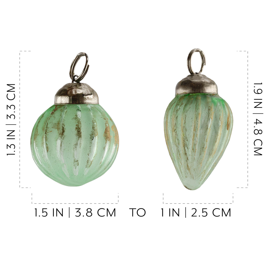 Small Glass Finial Ornaments (Set of 12, Soda Glass) - sh2532ah1