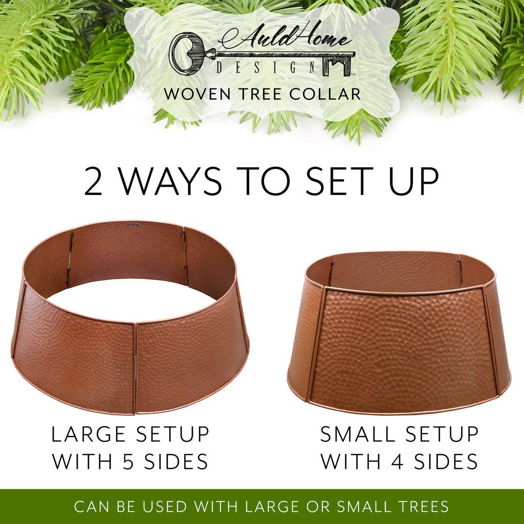 Copper Farmhouse Christmas Tree Collar (29-Inch Diameter Base) - sh2542ah1