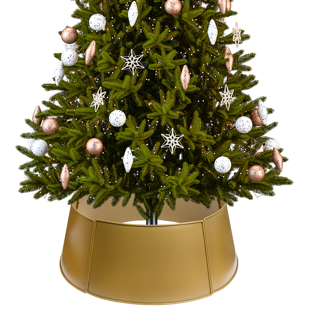 Gold Farmhouse Christmas Tree Collar (29-Inch Diameter Base) - sh2543ah1