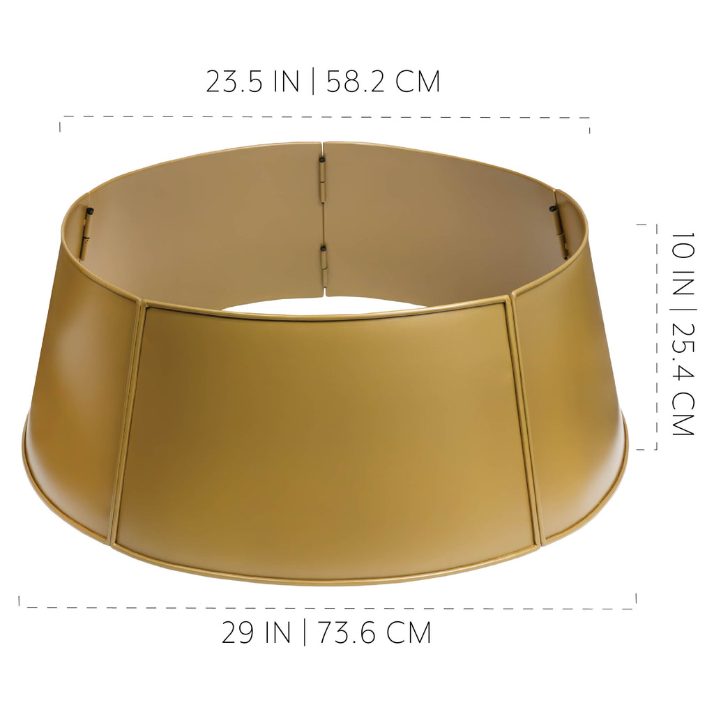 Gold Farmhouse Christmas Tree Collar (29-Inch Diameter Base) - sh2543ah1