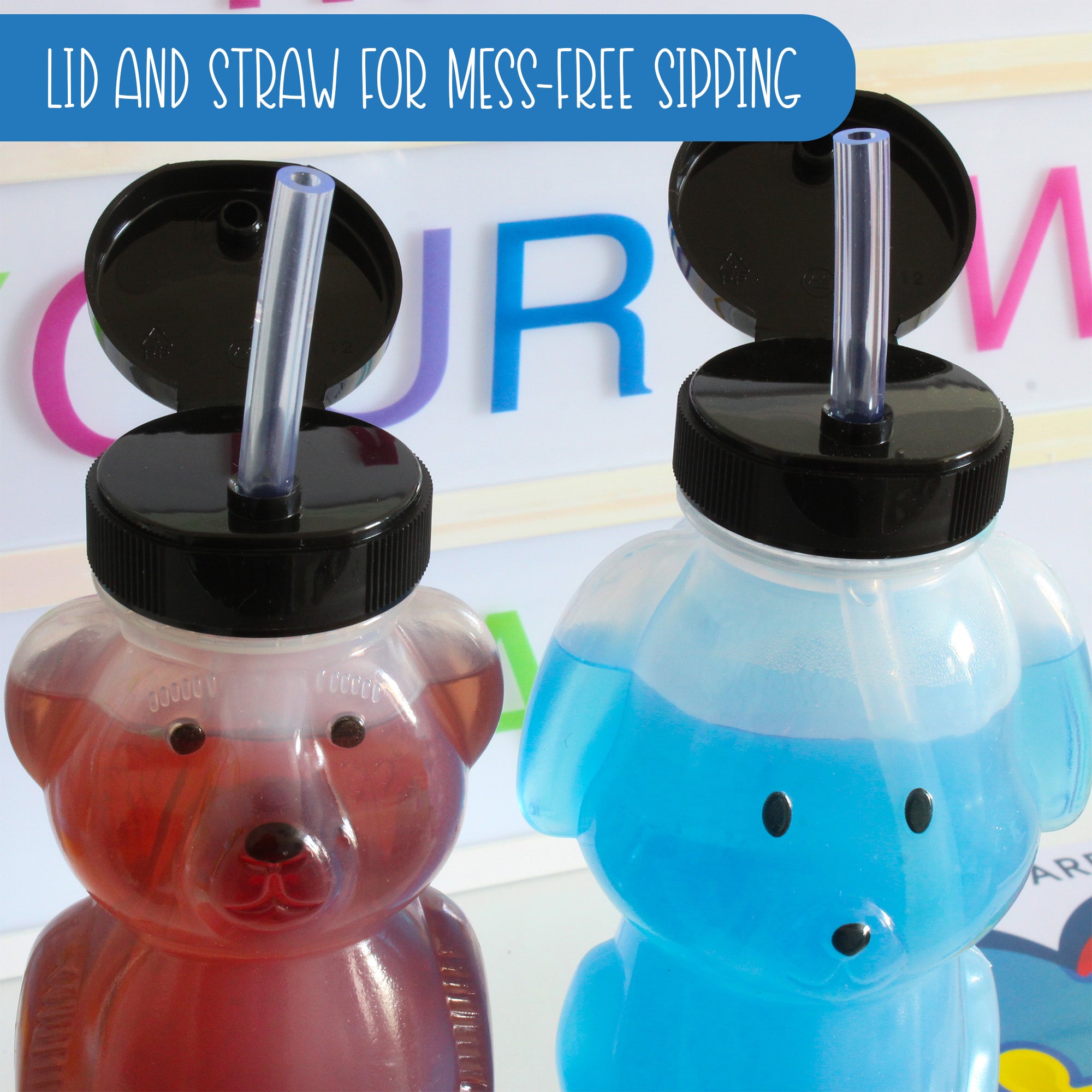 Darware Cat, Dog and Bear Straw Cups (Set of 3); 8-Ounce Therapy
