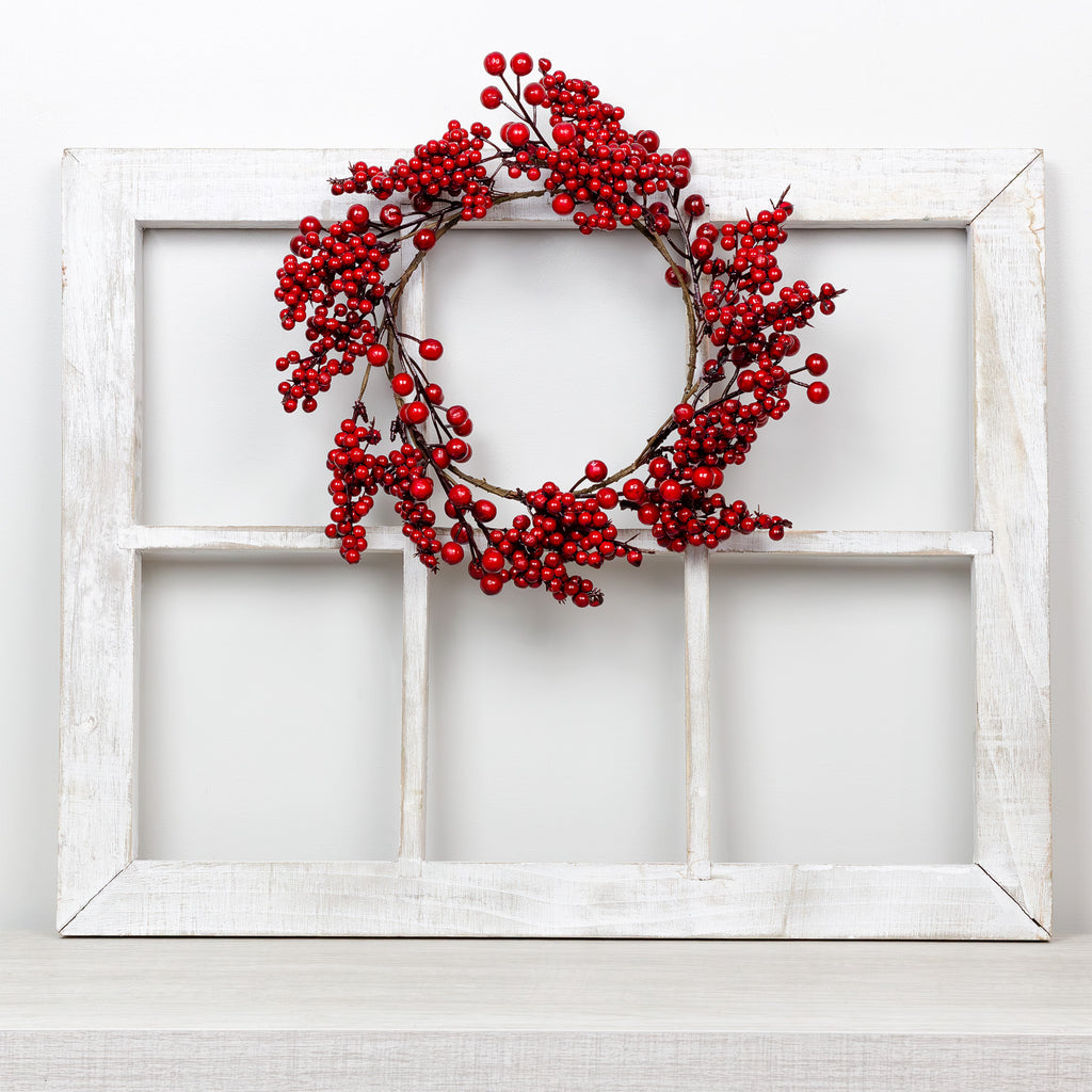 Christmas Greenery Candle Wreaths (2-Pack, Red Berry) - SXF22-054ah1