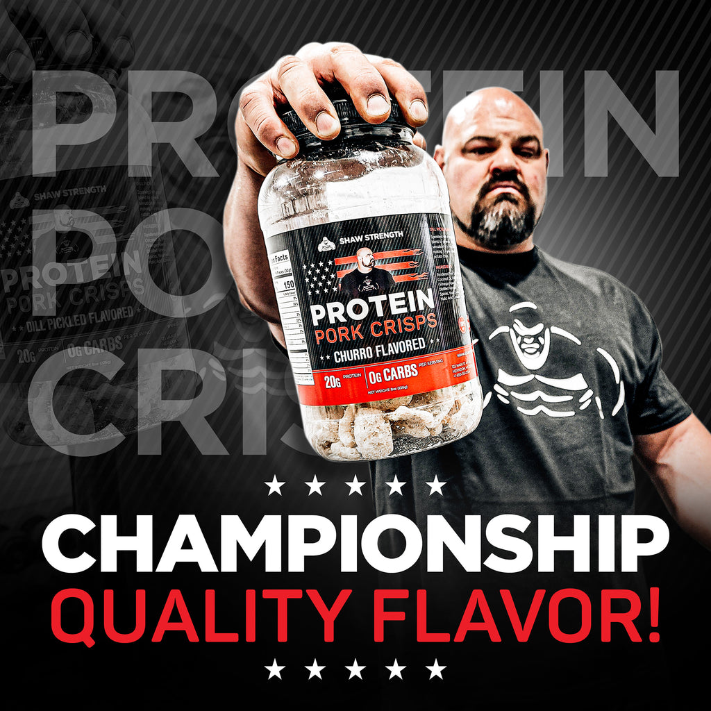 Shaw Strength Protein Pork Crisps (Churro Flavor, 8oz) - ShawChurro01