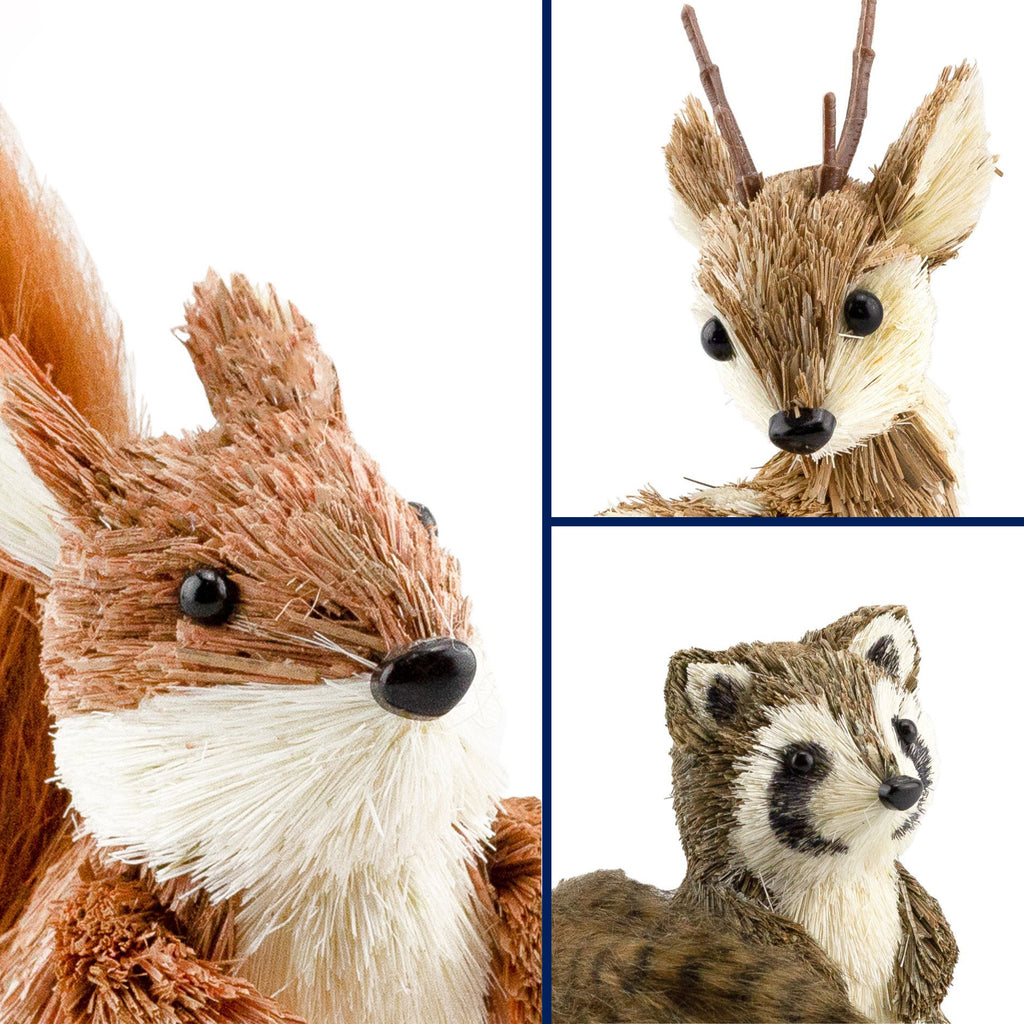 Woodland Friends Figurines (Set of 3, Deer/Raccoon/Squirrel) - sh2579ah1