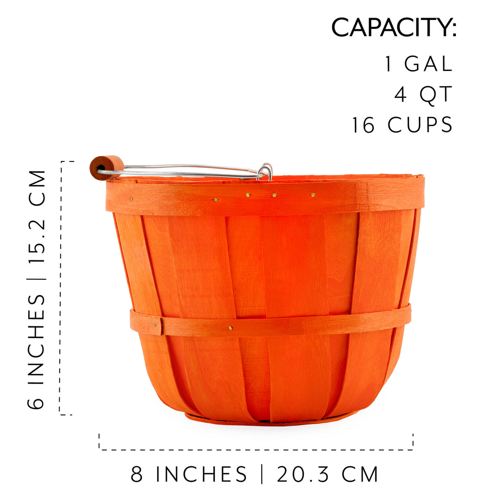 Round Wooden Baskets (2-Pack, Orange) - sh2583CBKit